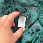 Vintage David Rose Lace Floral Skirt Set Emerald Green 16W Photo 6