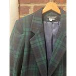 Women’s Vintage Preppy 80s SAVANNAH Plaid Blazer 10 Petite Business Casual Green Size 10P Photo 2
