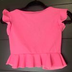 Cute Women’s crop top. Low cut. Dressy. Casual. Summer. Ruffled. EUC. XS Photo 2
