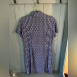Jude Connally Navy and White Patterned Dress | Women’s Size Large Blue Photo 2