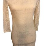 Urban Outfitters Pins and Needles Cream Lace Bodycon Dress S Bridal Mini Photo 2