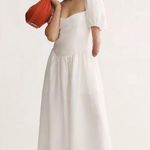 Reformation Davila Linen White Midi Dress Sz 8 Photo 0