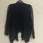 Coco + Jaimeson  women’s black asymmetrical 100% acrylic short Cardigan size M/L Photo 6