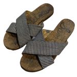 Sam Edelman Women’s US 8  235190 Blue Hattie Crisscross Textile Slide Sandals Photo 0