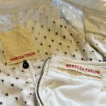 Rebecca Taylor Vintage Denim Skirt Jacket Set Zipper Textured Eyelet Cotton 6 Photo 8