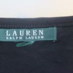 Ralph Lauren Lauren  long sleeve v-neck blouse with jewel in front in black.  Photo 6