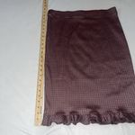 Max Studio London XL Midi Metallic Pink Patterned Skirt Ruffle Hem Photo 5