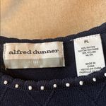 Alfred Dunner  Navy Top with Floral Embellishments petite large Photo 3
