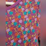 Woolovers Purple and Blue Berry Print Cotton Tunic Dress Size Small Photo 4