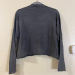 Aerie  Lightweight Long Sleeve Gray Cropped High Neck Shirt Size Small Photo 13