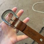 Ann Taylor 90s Vintage  Tan Genuine Leather Silver Studded Belt Size Small Photo 5
