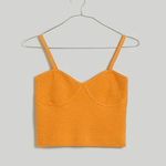 Madewell Orange Corset Crop Knit Sweater Tank Fresco Size Small Photo 1