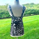 Iz Byer Black & White Belted Tank Top Photo 7