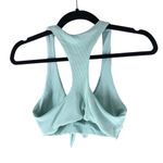 l*space L  Womens Bikini Top Bow Racerback Ribbed Light Blue L Photo 1