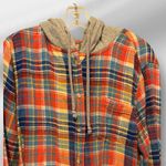 Time And Tru  Flannel Shirt with Hood Attached Photo 1