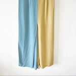 Giulietta Two Tone Strapless Palazzo Jumpsuit Made in Italy Blue Yellow EU 38 Blue Size undefined Photo 6