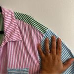 Koolaburra by UGG Notch Collar Print Block Pajama Shirt Too Womens’s 2X, stripes Green Size XXL Photo 6