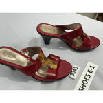 Croft & Barrow Womans Sole Sense Ability Red Straps Gem Stone Slip On Sandals 8m Photo 1