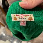 Poof! Poof ugly Christmas holiday sweater gnome vest snowflakes green Photo 7