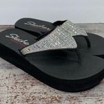 Skechers Silver Rhinestone Stud Platform Sandals 7 Photo 5