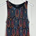 Desigual Boho Midi Dress Sleeveless Sheer Overlay Pleated Multicolor Large Photo 4