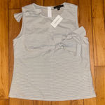 Banana Republic NWT  100% Cotton Pinstripe Top with Bow Details Photo 0