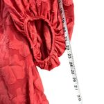 Anthropologie Plunge Mini Dress 16W Pink Jacquard Floral Flirty Boho Feminine Photo 10