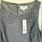 Elle Beautiful  HTHR‎ Gray Lace Dress 👗 Size 14 NWT Parisian Polished Photo 8