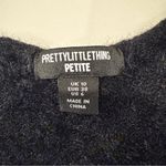 Pretty Little Thing Fluffy Round Neck Long Sleeve Bodysuit Women’s 6 Petite Black Photo 4