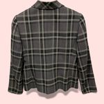 Kasper Cute vintage 90’s wool blend windowpane plaid zip front blazer/jacket pockets Photo 3