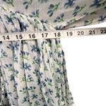 Daughters of India Kyra Mini Dress Size S Puff Sleeve Cotton Azure Floral Print Blue Photo 6