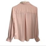 JustFab Faux Pearl Button Pink Shirt Size S NW Detailed Tag Photo 4