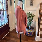 Boutique NWOT Unique Elegant Ruffled Women's Top with Silk & Buckle Detail Pink Photo 2