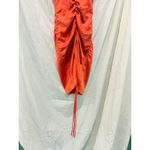 NBD Dex Ruched Drawstring Adjustable Side Tie Poppy Orange Mini Dress Sz Small Photo 5