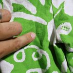 VTG 60s Kay O Kauai Hawaii Green Floral Mumu Luau House Dress Groovy Mod L‎ Tiki Size L Photo 3