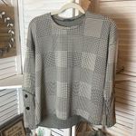 ZARA High Low Houndstooth Patchwork Top Photo 0