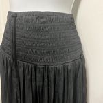 Hudson Gray Black Smocked Wide-Leg Pant Photo 4