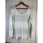 Free People Beach Boho Colorblock Linen Blend Sweater Women XS Oversized Resort Photo 2