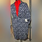 LuLaRoe NWT LLR Navy Button-down Ellie Dress with Blue Floral Pattern Photo 6