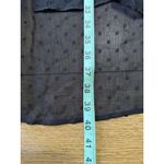 Elle Sheer Dotted Button Down Dress Short Sleeve Black Cover Up Size Small Beach Photo 3