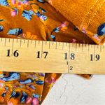 Savage Fenty Orange Velvet Floral Mini Dress Womens 10 Short Sleeve High Neck Photo 9