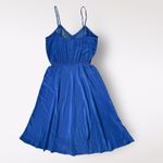 barney's new york Beyond Vintage for‎ Barney’s New York Silk Blue and Gold Dress Size S Photo 3