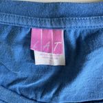 Vintage LAT Cobalt Blue Butterflies Moths Nature Boho Tee Shirt Size Small Photo 2