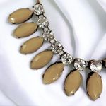 J.Crew  Antique Gold Yellow Stone and Crystal Bib Statement Necklace Photo 2