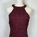 Lulus New! Lulu’s ‘Love Poem’ Burgundy Lace Halter Mini Dress Women’s Size Small Photo 3