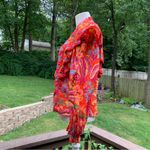 Farm Rio Red Ruffled Puff Sleeve Blouse Photo 2