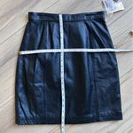 wilson's leather NWT Vintage Wilson’s Leather Black 100% Leather High Waisted Mini Skirt Size 8 Photo 4