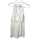 Entro White Lace Jumpsuit with Plunging V-Neck Photo 1