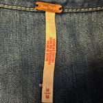 Free People Western Bohemian Ruffle Denim Midi Maxi Dress Medium Belted Cowgirl Photo 9