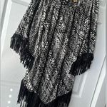 Cinco Ranch Womens Black/White Long Sleeve Tassel Dress Size Large Black Photo 0